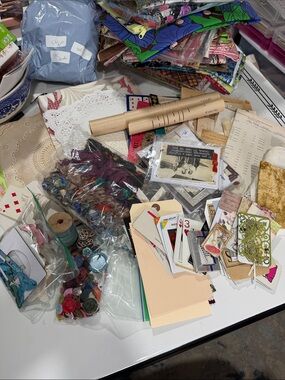 Lot of Assorted Vintage Junk Journal Supplies